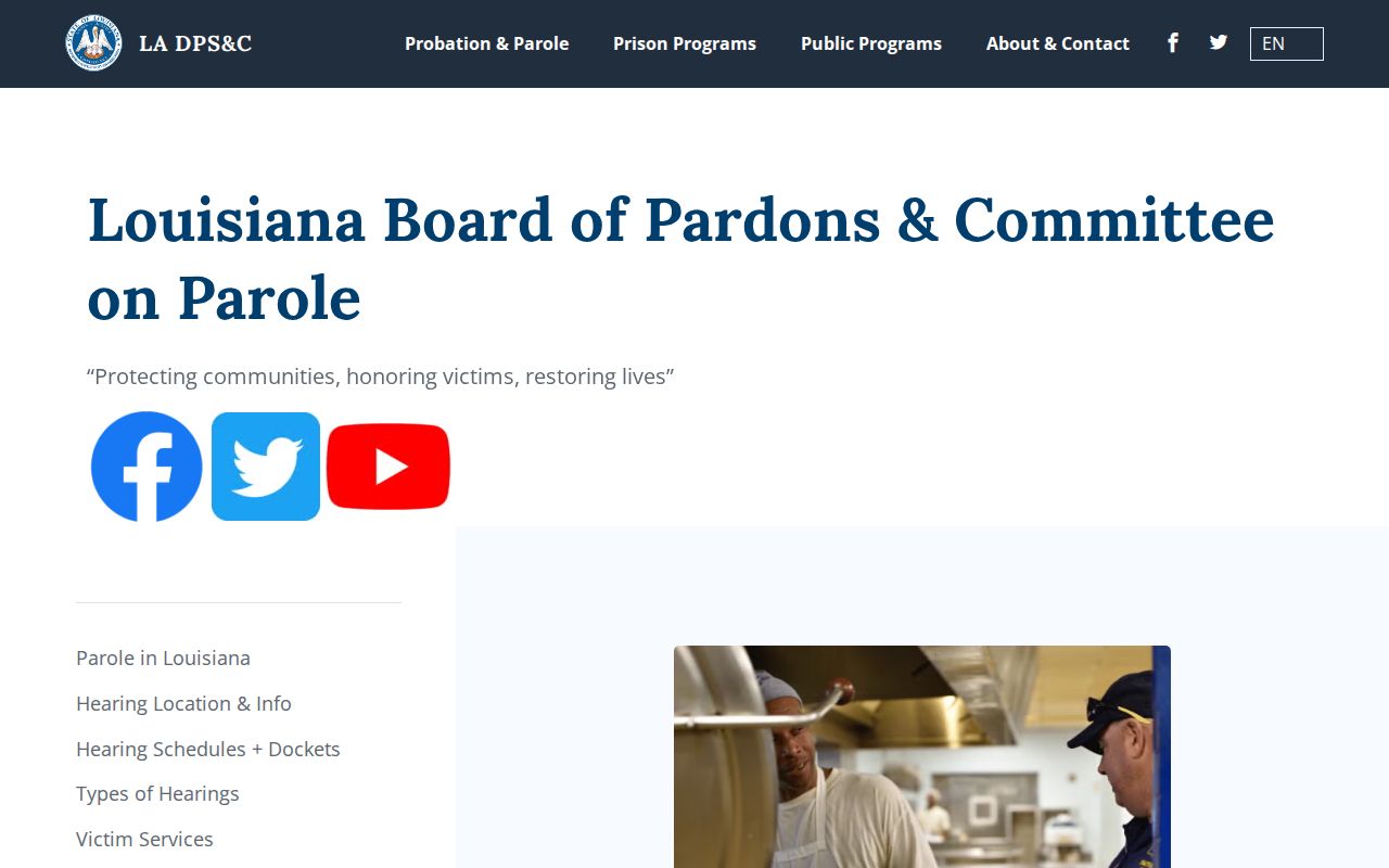 Webster Parish parole decision and probation supervision agency overview