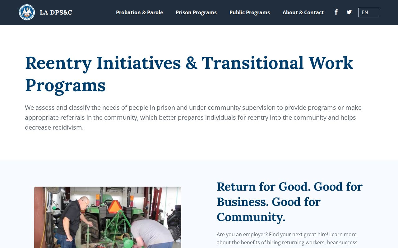 Webster Parish parole and probation transition and reentry information
