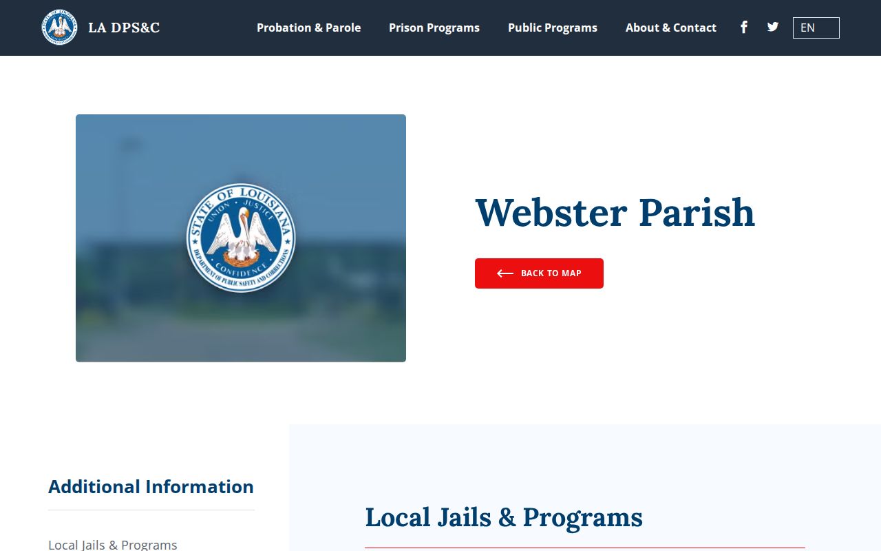 Louisiana DPS and Corrections Webster Parish directory