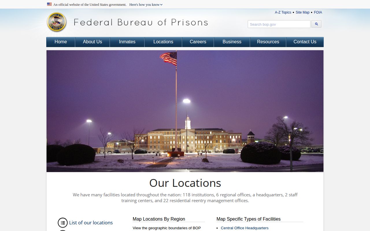Webster Parish Transitional Work Program release and federal facility scope